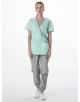 Костюм женский Симпл-001 (тк.Смесовая,120) MedLine, серый/мятный 87468197