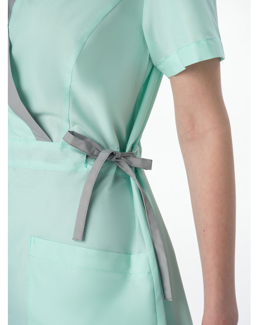 Костюм женский Симпл-001 (тк.Смесовая,120) MedLine, серый/мятный 87468197-4