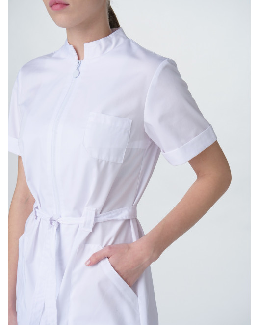 Халат женский Сансара-005 (тк.Смесовая,160) MedLine, белый 87480646-4