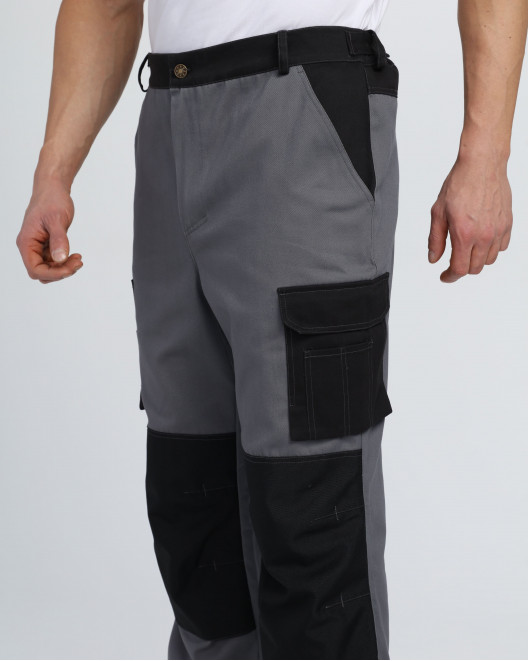 Брюки Милан CH (тк.Смесовая,260), т.серый/черный 87490873-1