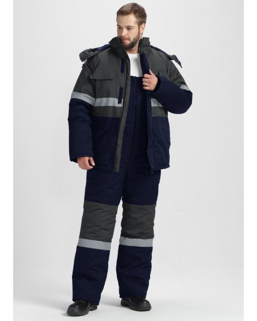 Костюм зимний Профи-Норд IMP (тк.Смесовая,240) п/к, т.синий/серый 87490379