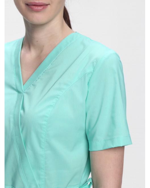 Костюм женский хирургический Модерн-004 (тк.Стрейч,120) MedLine, мятный 87488517-3