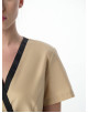Костюм женский Симпл-001 (тк.Смесовая,120) MedLine, черный/бежевый 87468137
