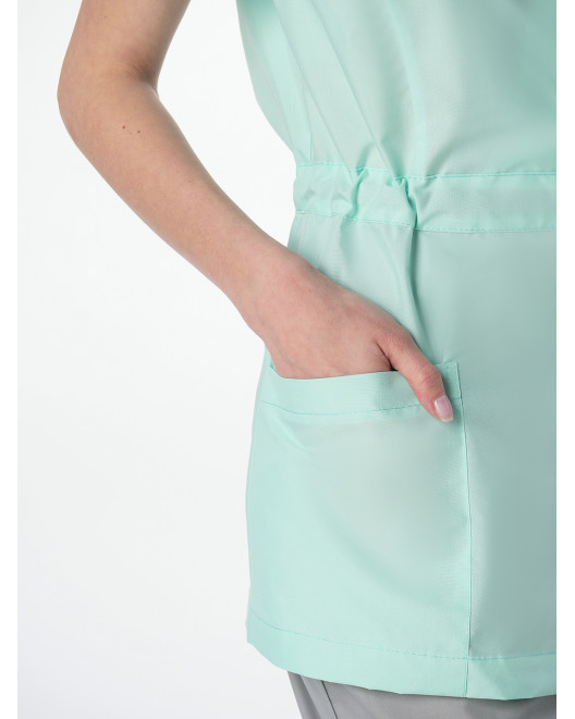 Костюм женский Симпл-001 (тк.Смесовая,120) MedLine, серый/мятный 87468197-5